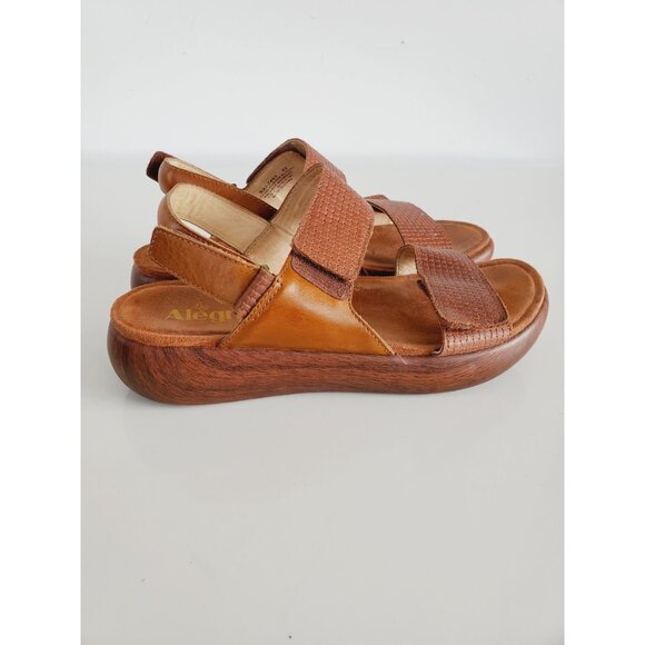 ALGERIA Bailee Brown Leather Sandals Womens Shoes BAI-7463 Size 40 US 9.5-10 - Picture 4 of 13
